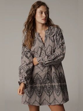 Anthropologie | Dresses | Nwt Celandine Linen Blend Eyelet Halter Mini Dress